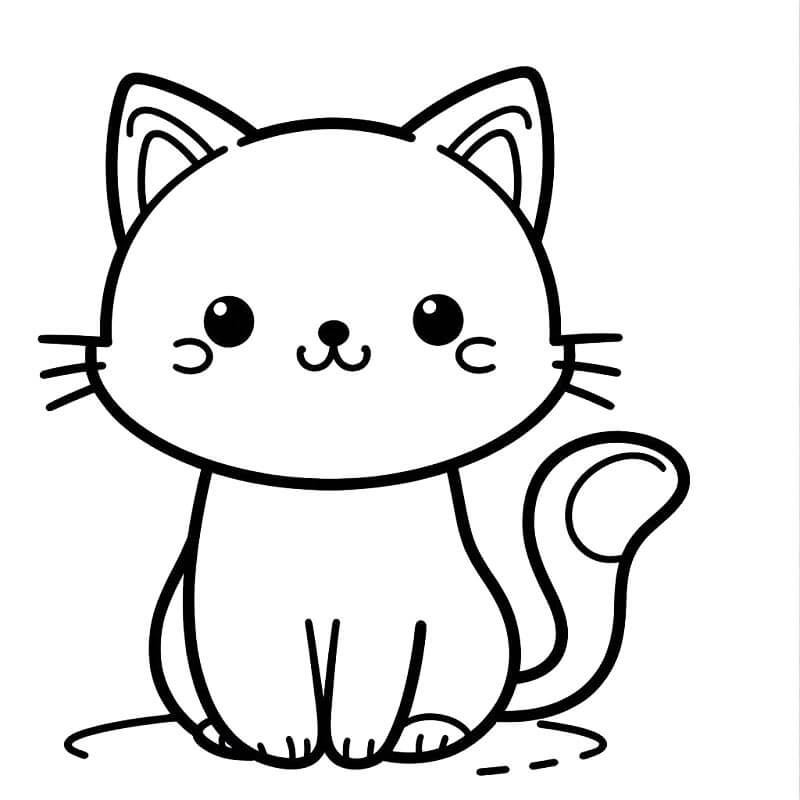 Kostenloses Katze Bild ausmalbilder