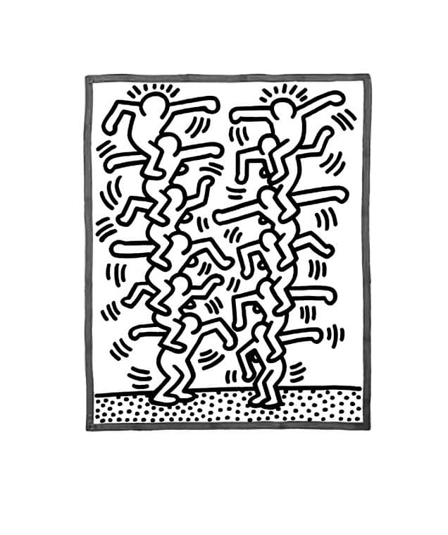 Kostenloses Keith Haring Bild ausmalbilder