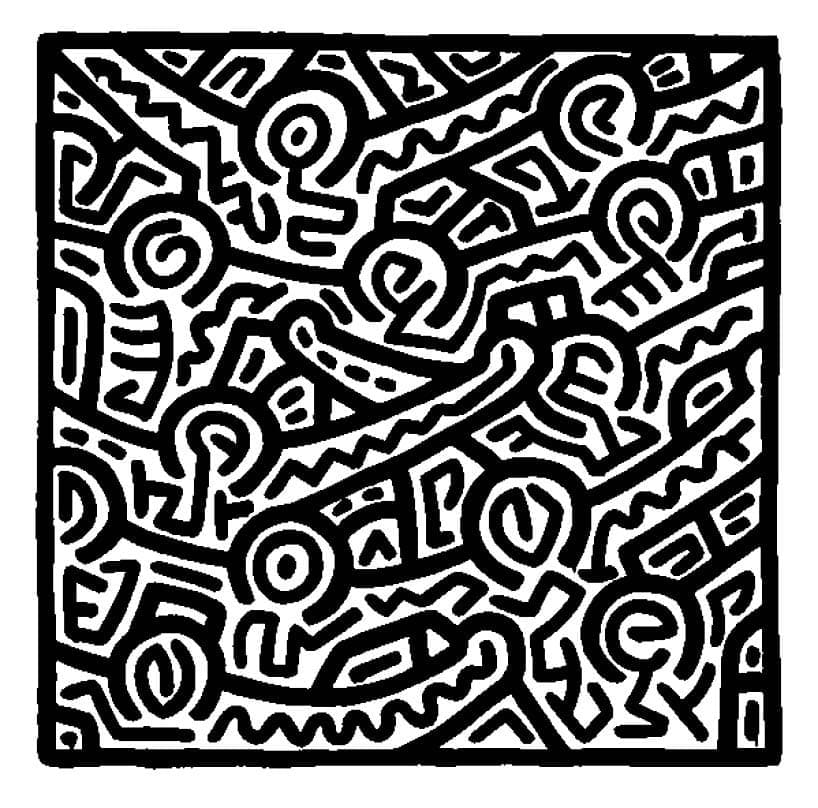 Kostenloses Keith Haring ausmalbilder