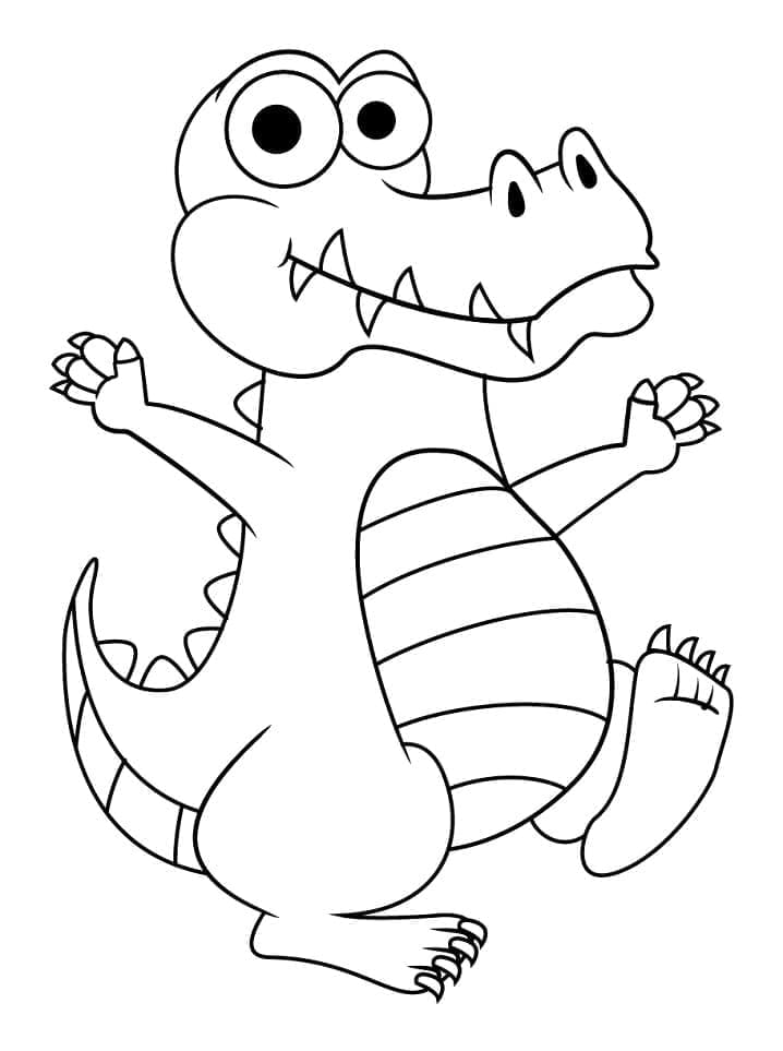 Kostenloses Krokodil Bild ausmalbilder