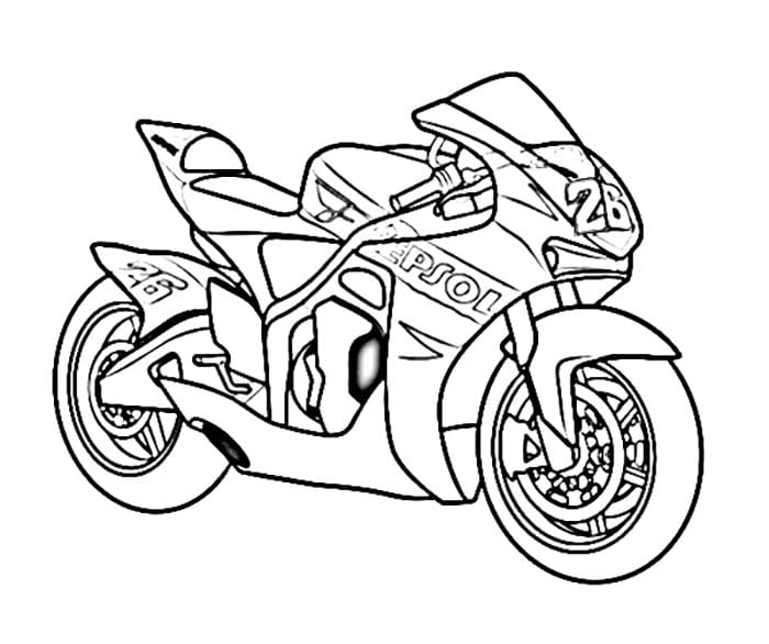 Kostenloses Motorrad Bild ausmalbilder