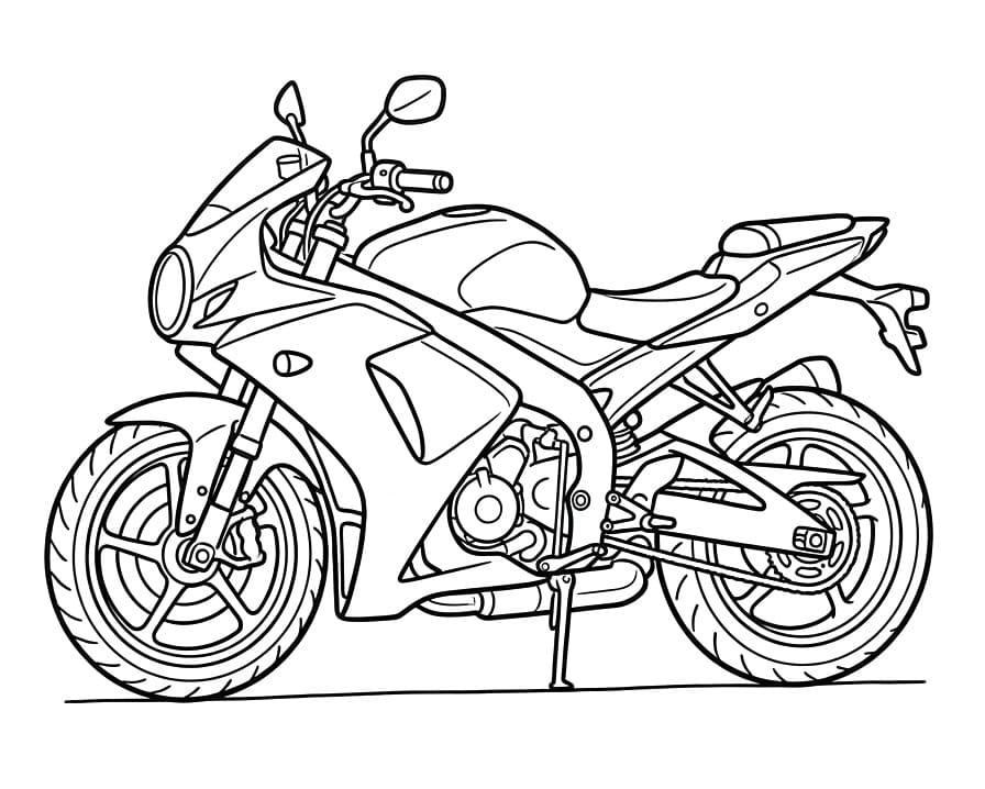 Kostenloses Motorrad ausmalbilder