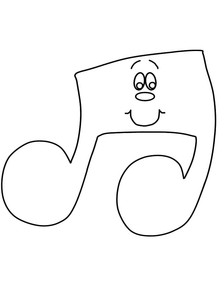 Kostenloses Musiknoten ausmalbilder