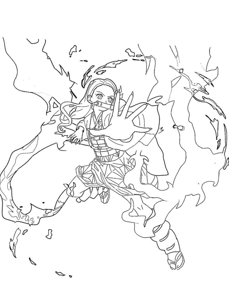 Kostenloses Nezuko Bild ausmalbilder