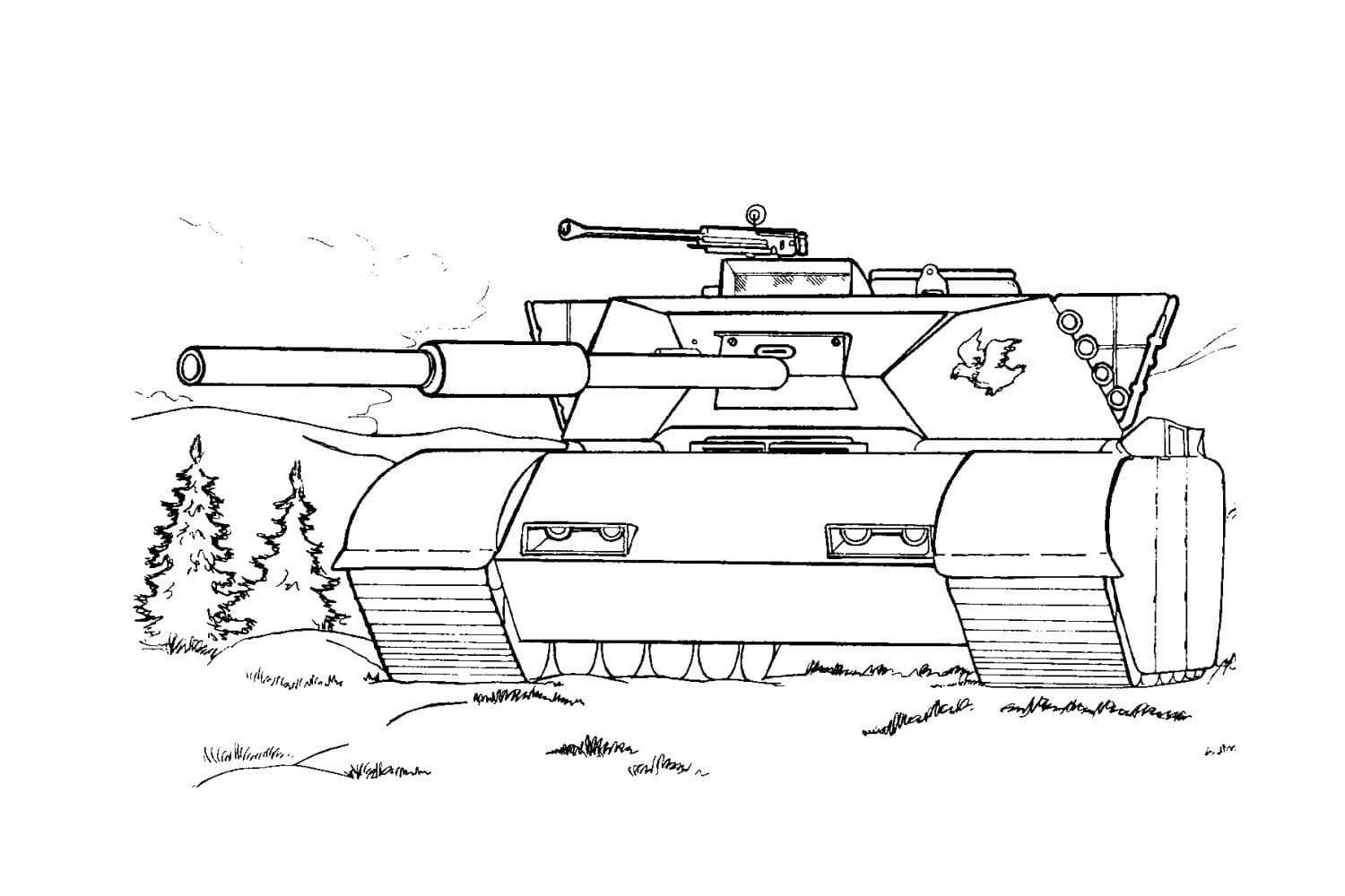 Kostenloses Panzerbild ausmalbilder