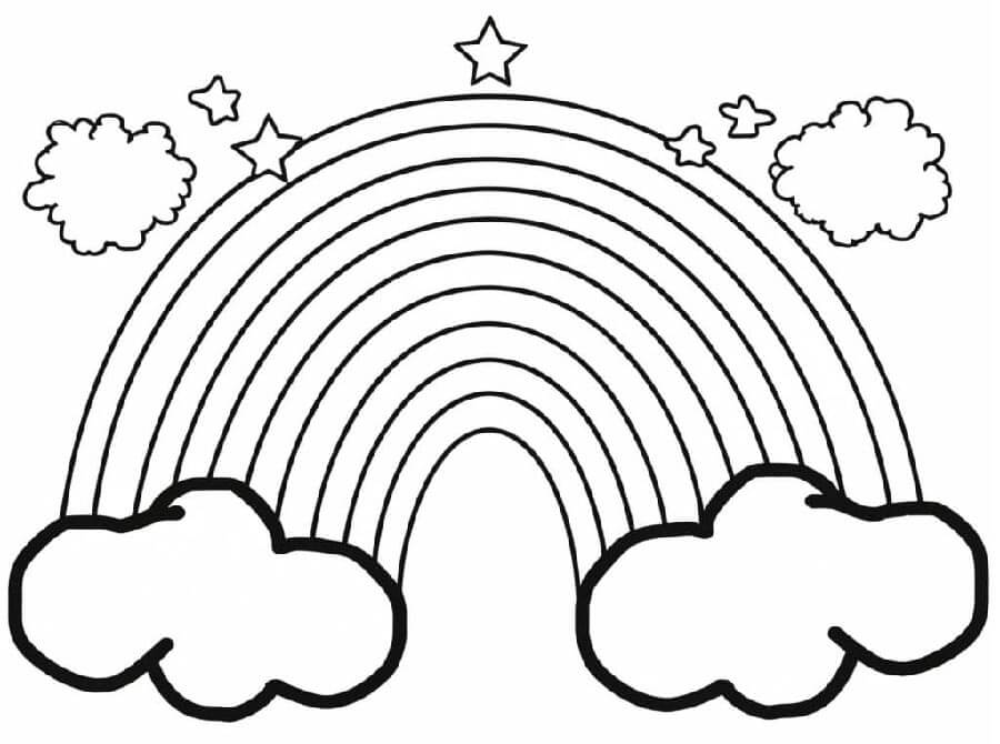 Kostenloses Regenbogenbild ausmalbilder