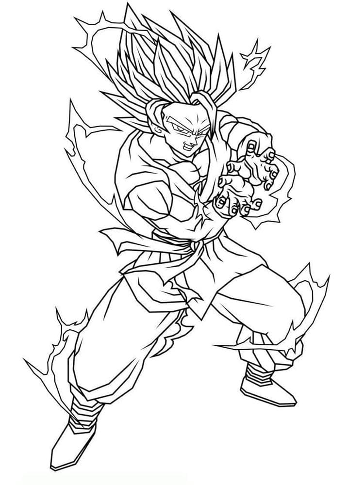 Kostenloses Son-Goku-Bild ausmalbilder