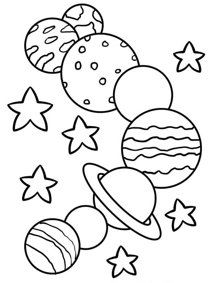 Kostenloses Sonnensystem ausmalbilder