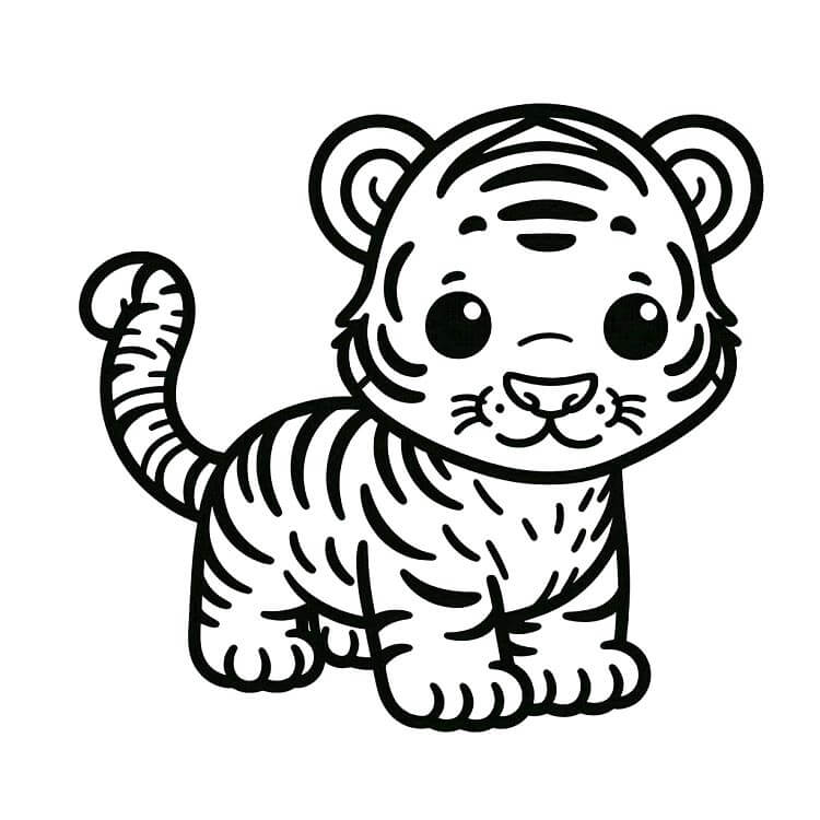 Kostenloses Tiger Bild ausmalbilder