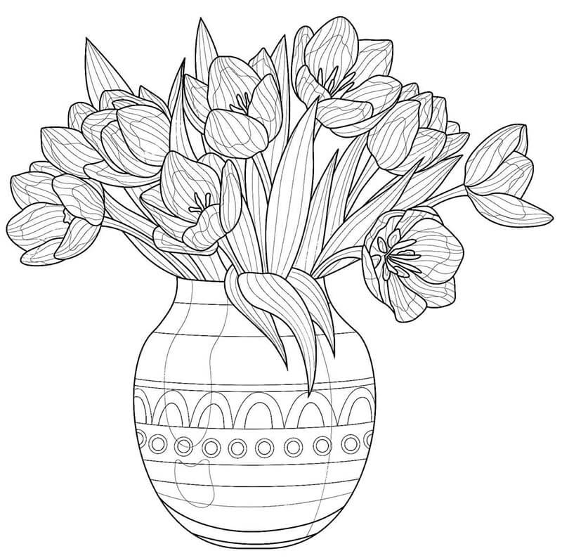 Kostenloses Tulpenbild ausmalbilder