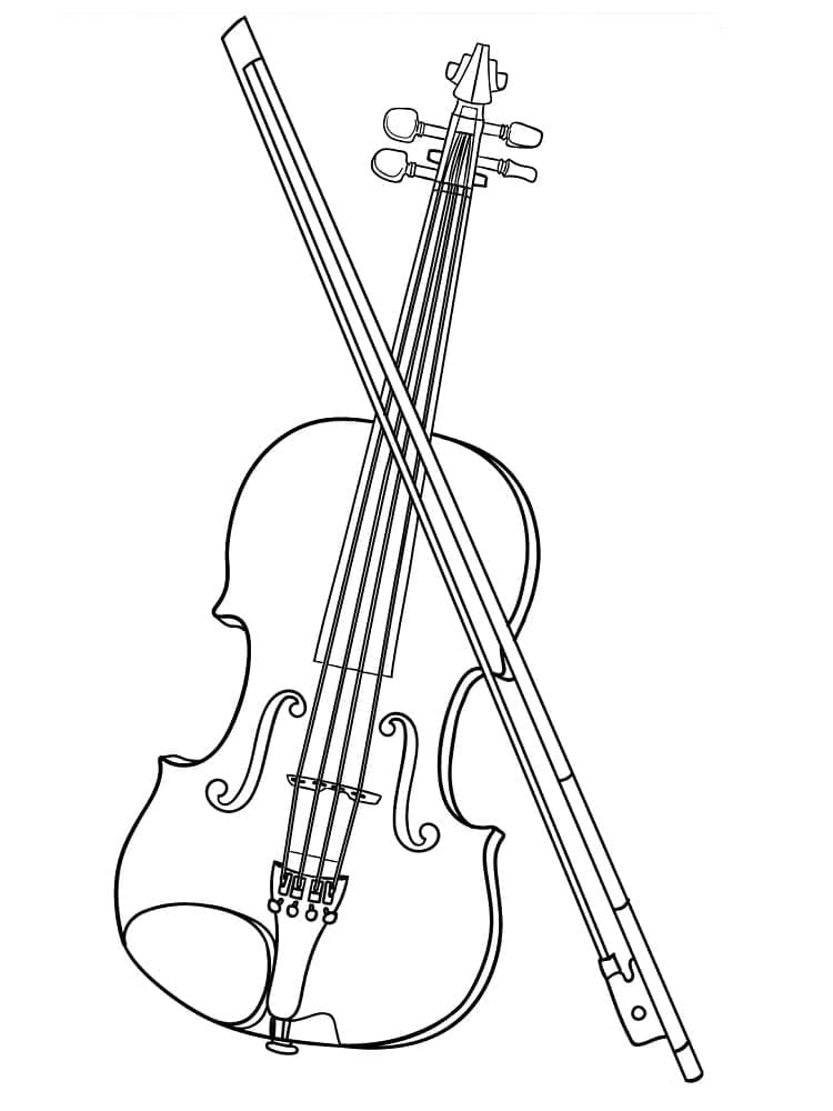 Kostenloses Violine ausmalbilder