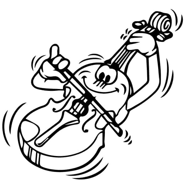 Kostenloses Violinebild ausmalbilder