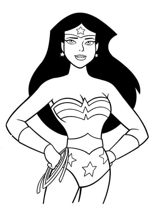 Kostenloses Wonder Woman Bild ausmalbilder
