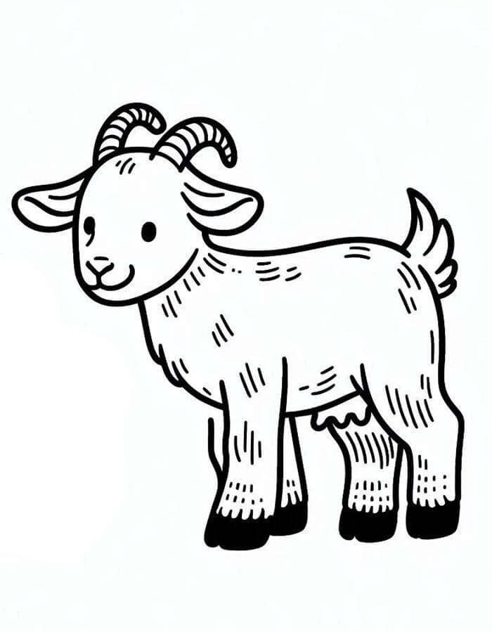 Kostenloses Ziege Bild ausmalbilder
