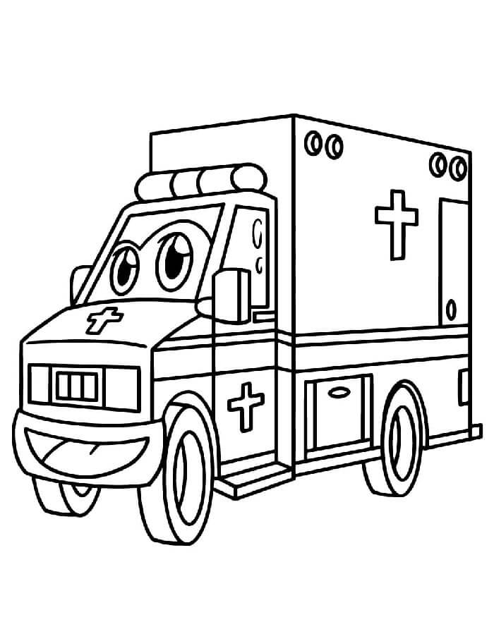 Krankenwagen für 6-jährige Kinder ausmalbilder