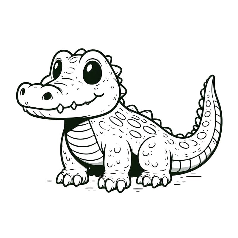 Krokodil Für 1-Jährige Kinder ausmalbilder