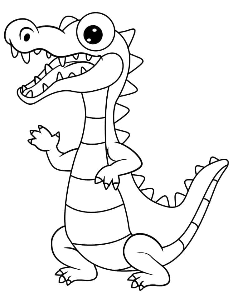 Krokodil Kostenlos Druckbar ausmalbilder