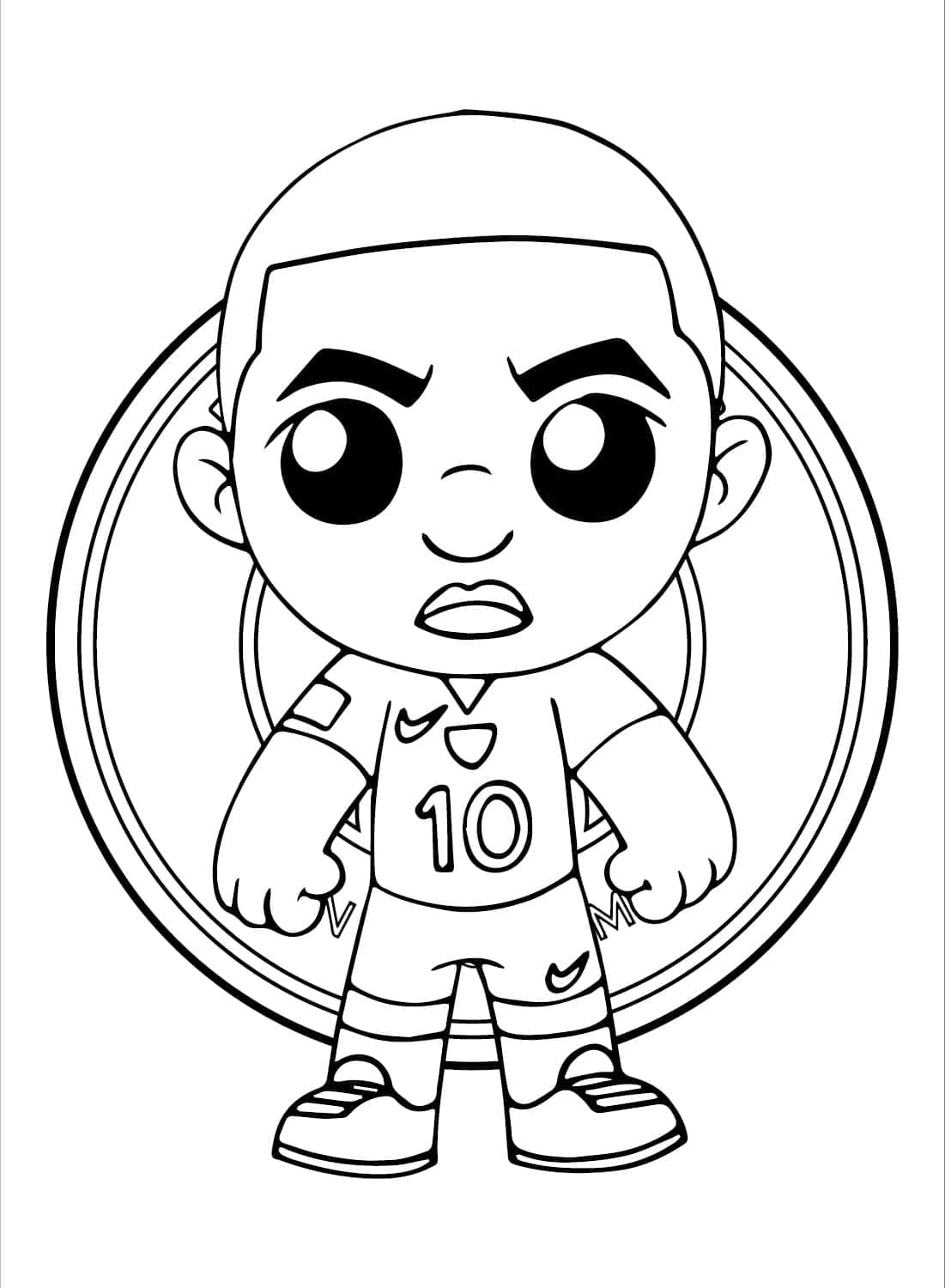 Kylian Mbappé Bild Kostenlos ausmalbilder