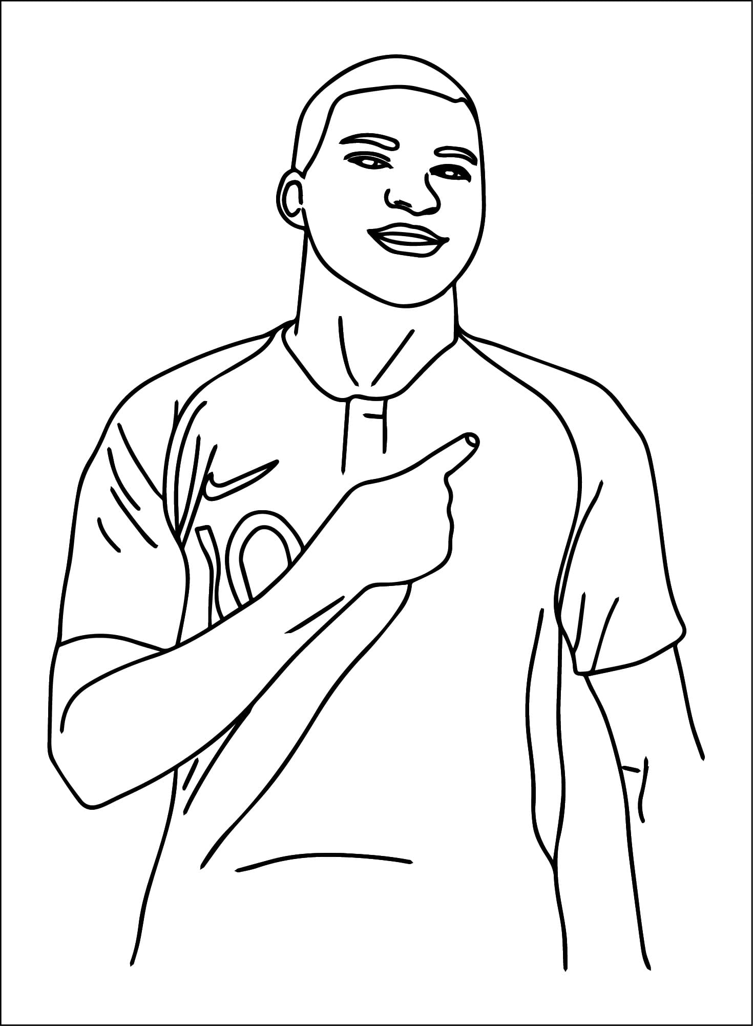 Kylian Mbappé Für 4-Jährige Kinder ausmalbilder