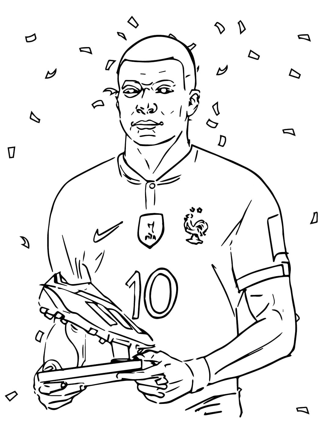 Kylian Mbappé Für 5-Jährige Kinder ausmalbilder