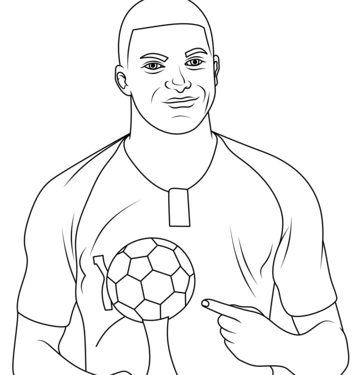 Kylian Mbappé Für 6-Jährige Kinder ausmalbilder