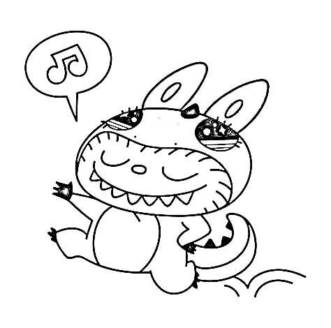 Labubu Druckbares Bild ausmalbilder