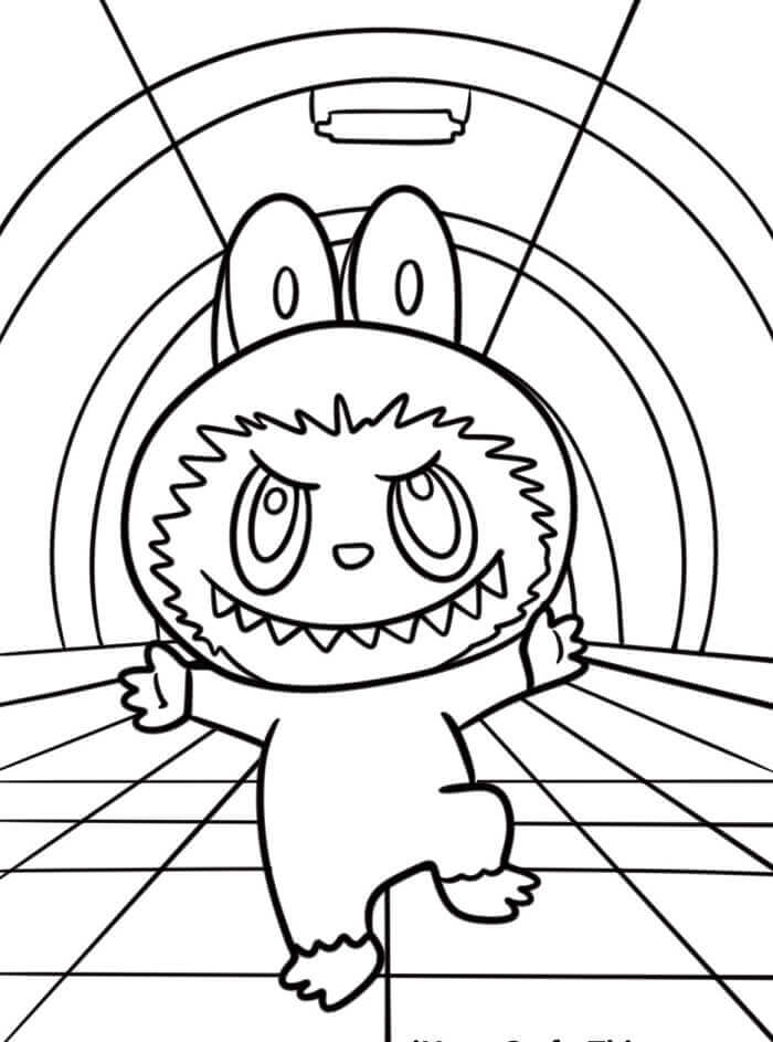 Labubu Kostenlos ausmalbilder