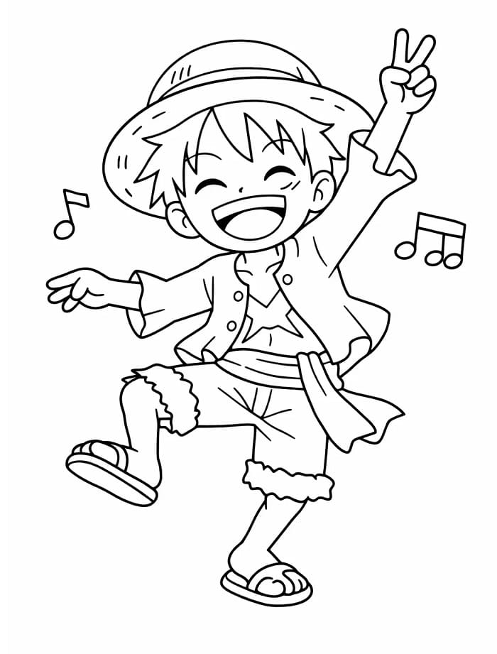 Lächelnder Luffy ausmalbilder