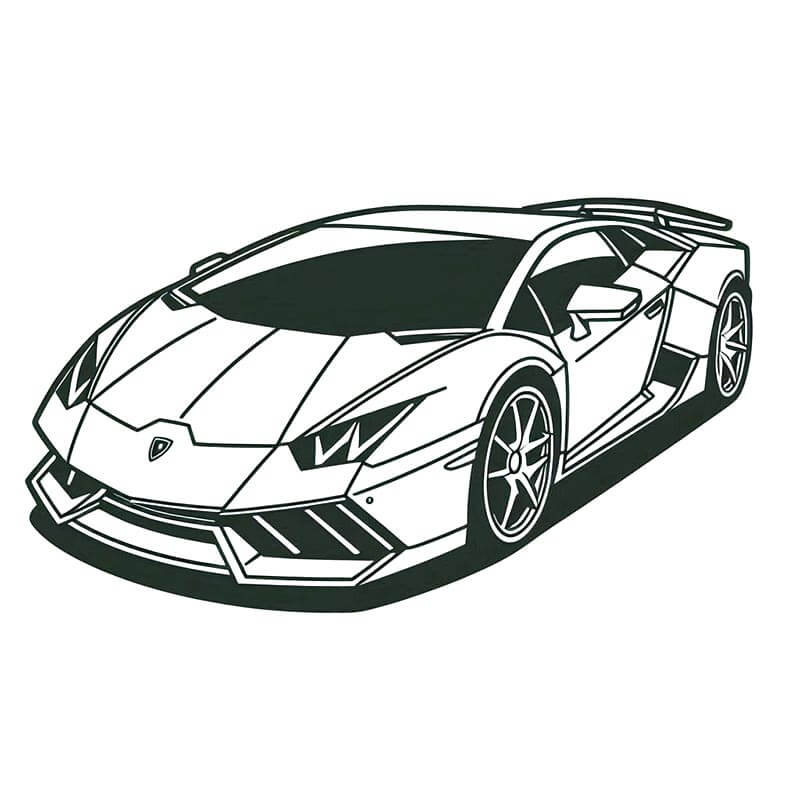 Lamborghini für 2-jährige Kinder ausmalbilder