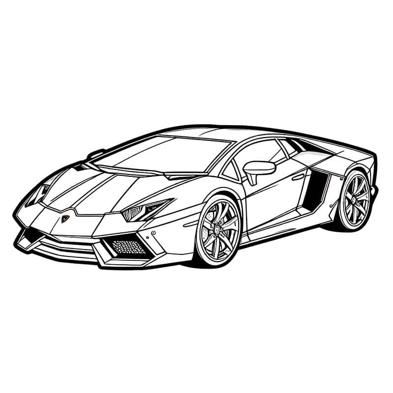 Lamborghini für 3-jährige Kinder ausmalbilder