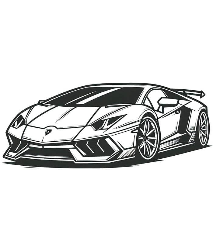 Lamborghini für 4-jährige Kinder ausmalbilder