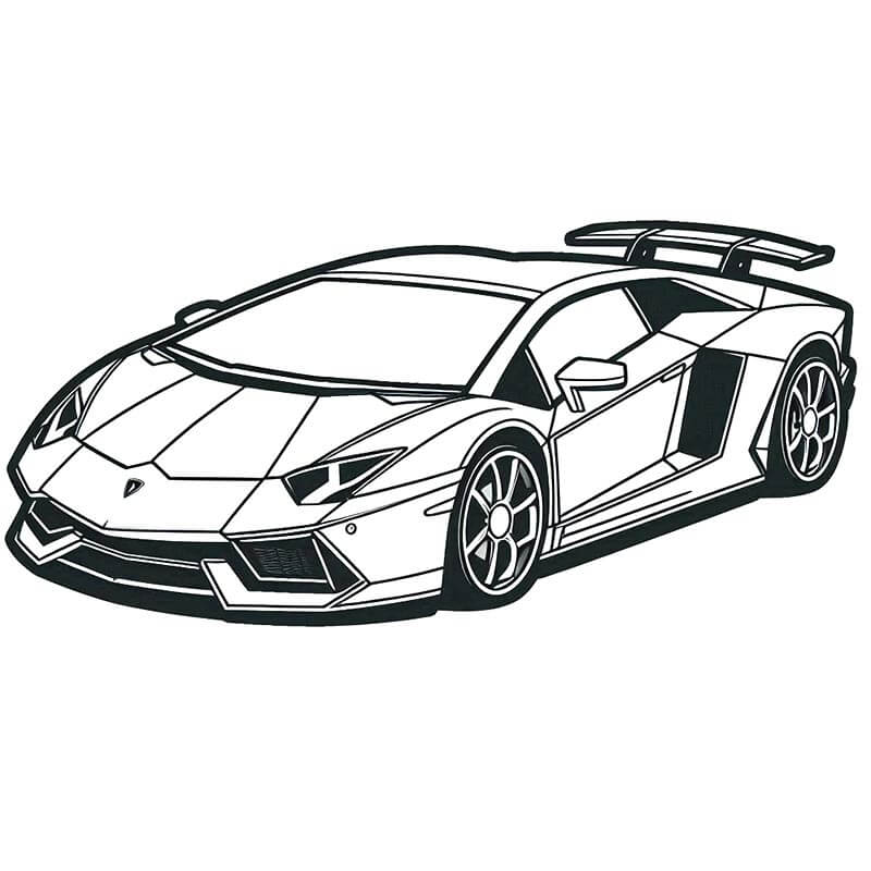 Lamborghini für 5-jährige Kinder ausmalbilder
