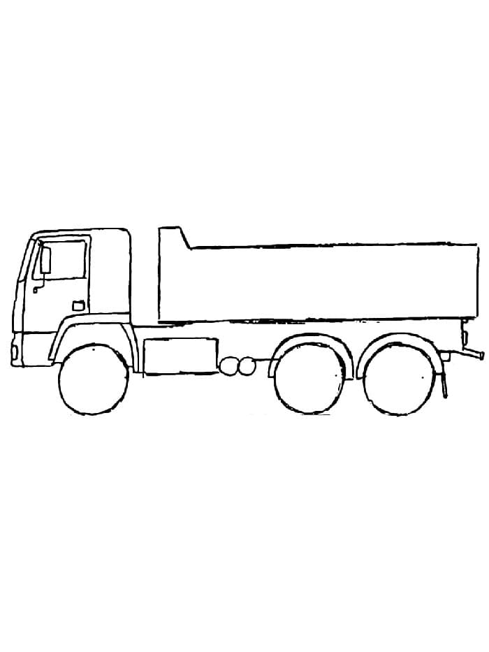 Lastwagen auf der Straße ausmalbilder