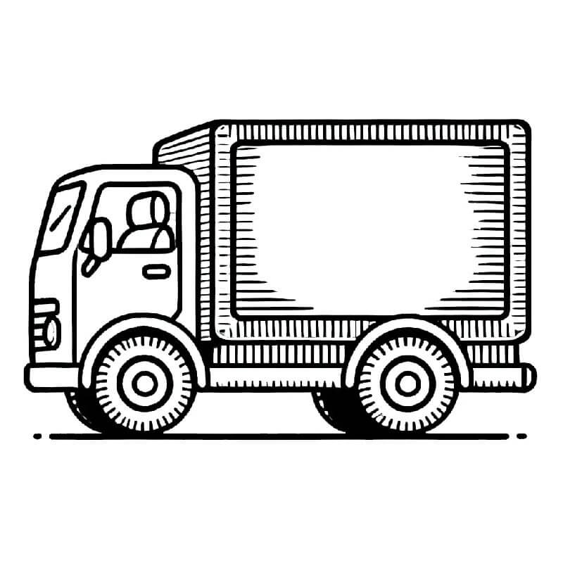 Lastwagen für 1-jährige Kinder ausmalbilder