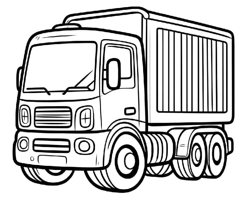 Lastwagen gratis ausmalbilder