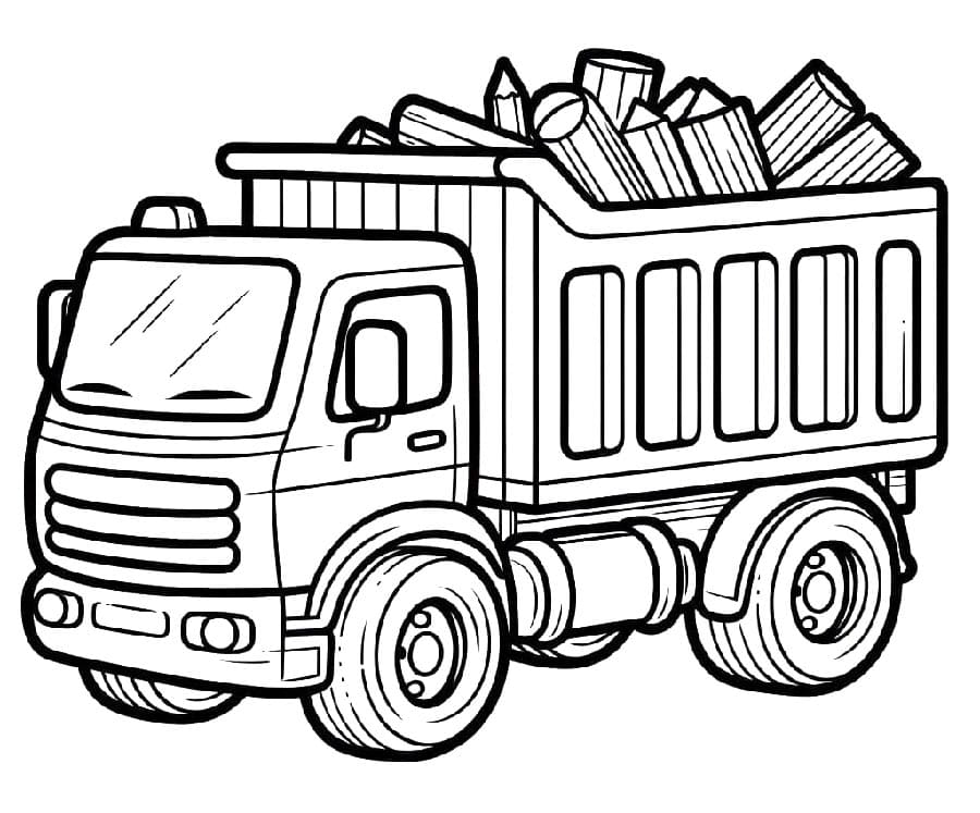 Lastwagen zum Drucken ausmalbilder