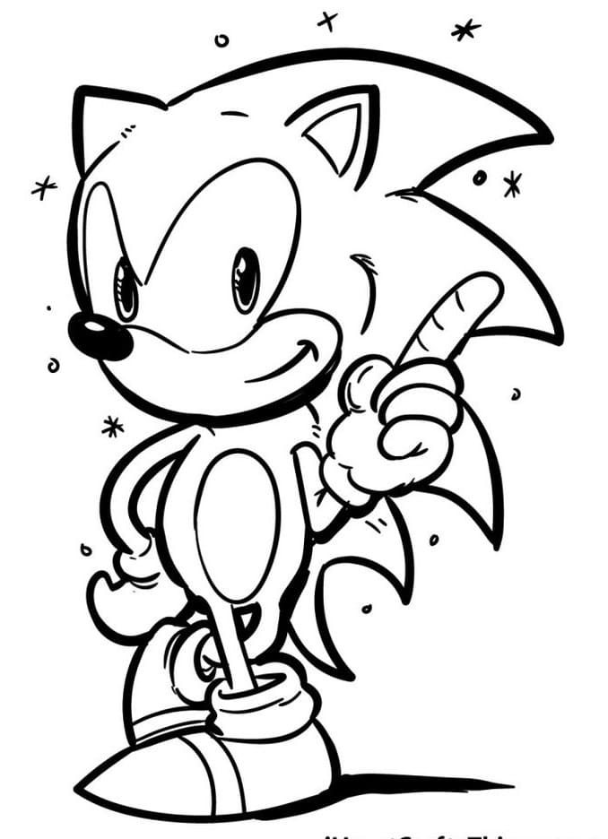 Laufender Sonic ausmalbilder