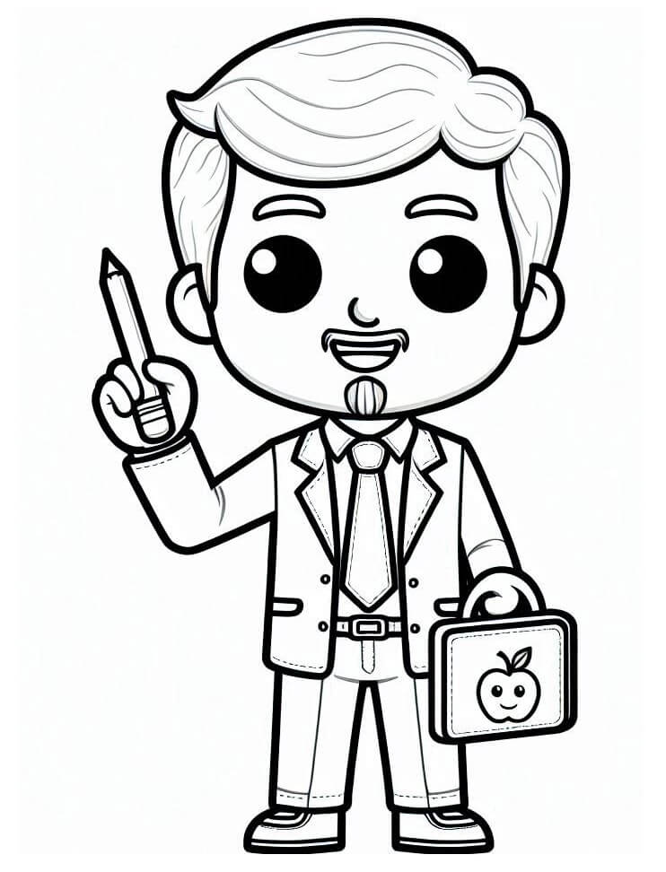 Lehrer druckbar für Kinder ausmalbilder