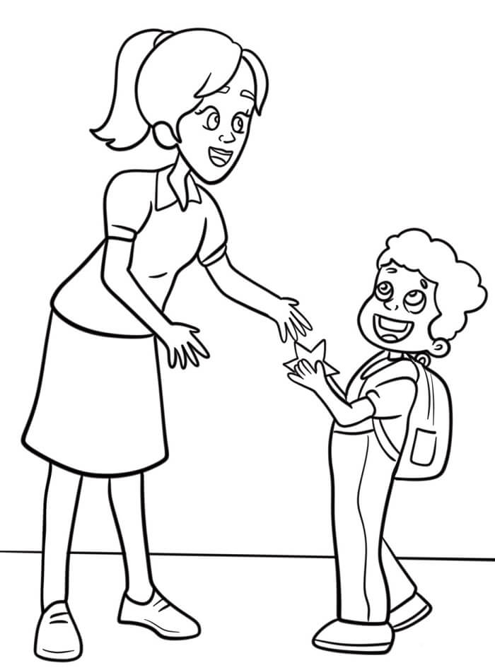 Lehrer für 4-jährige Kinder ausmalbilder