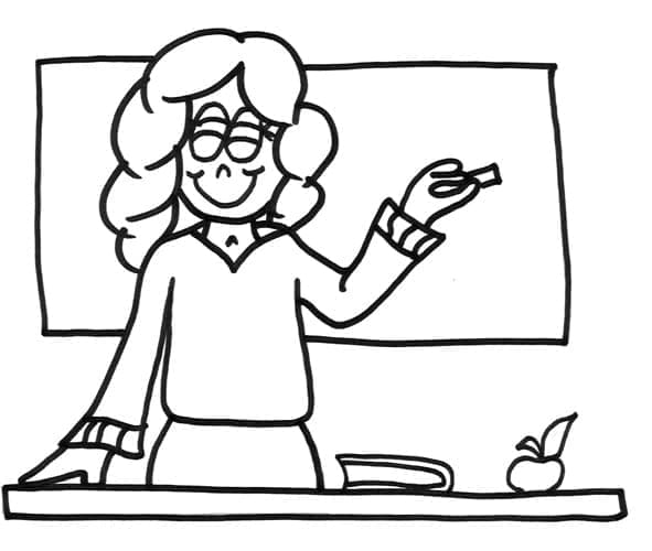 Lehrer für Kinder ausmalbilder