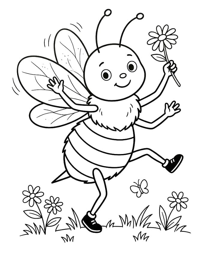 Leichte Biene ausmalbilder