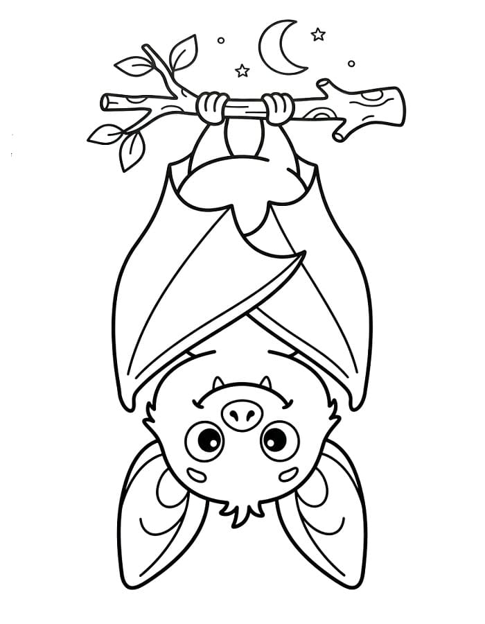 Leichte Fledermaus ausmalbilder