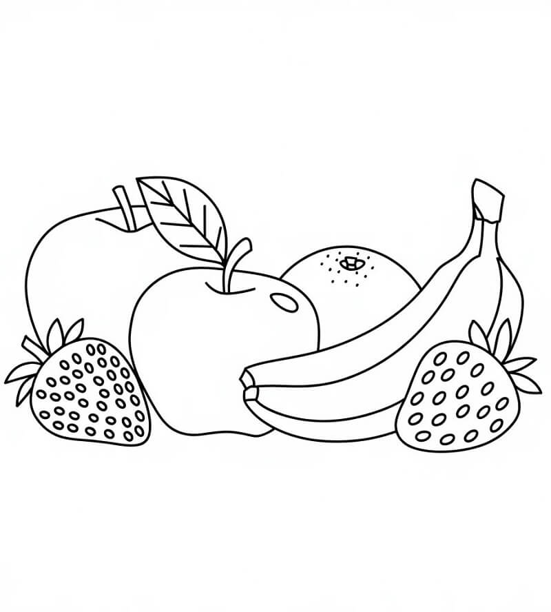 Leichte Früchte ausmalbilder