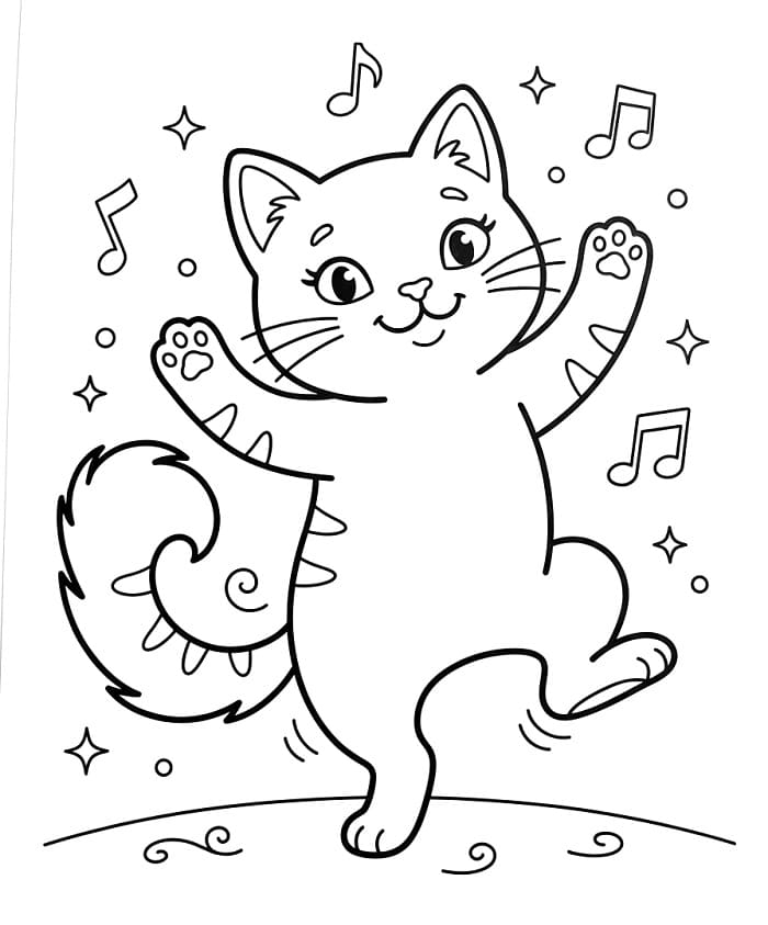 Leichte Katze ausmalbilder