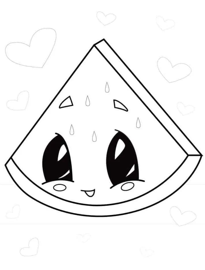 Leichte Wassermelone ausmalbilder