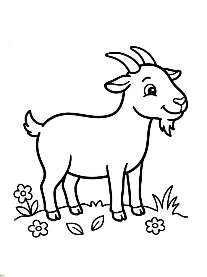 Leichte Ziege ausmalbilder