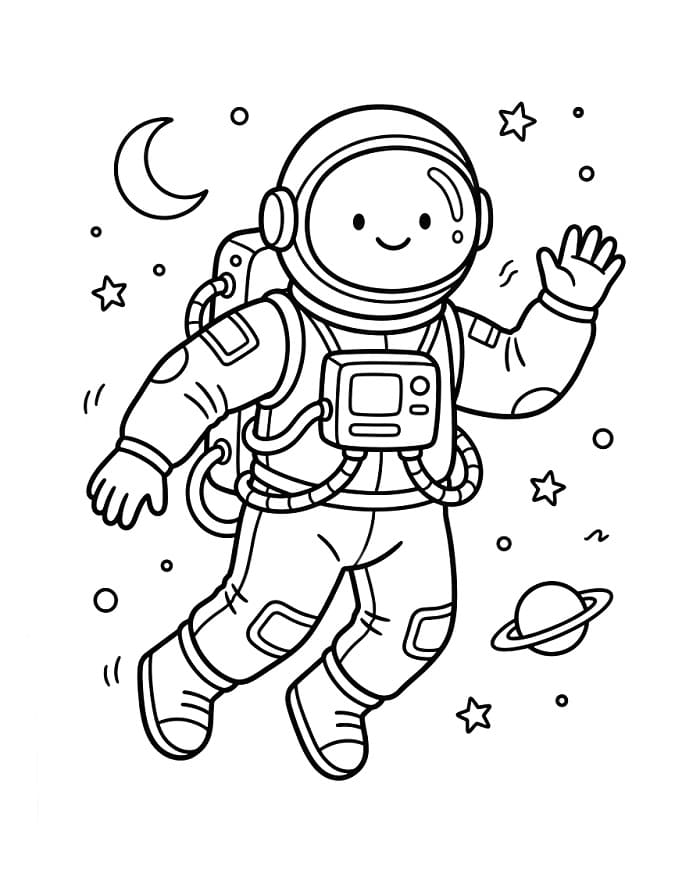 Leichter Astronaut ausmalbilder