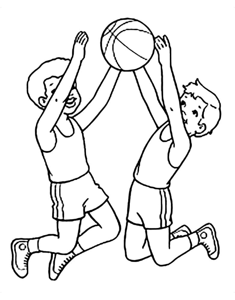 Leichter Basketball ausmalbilder