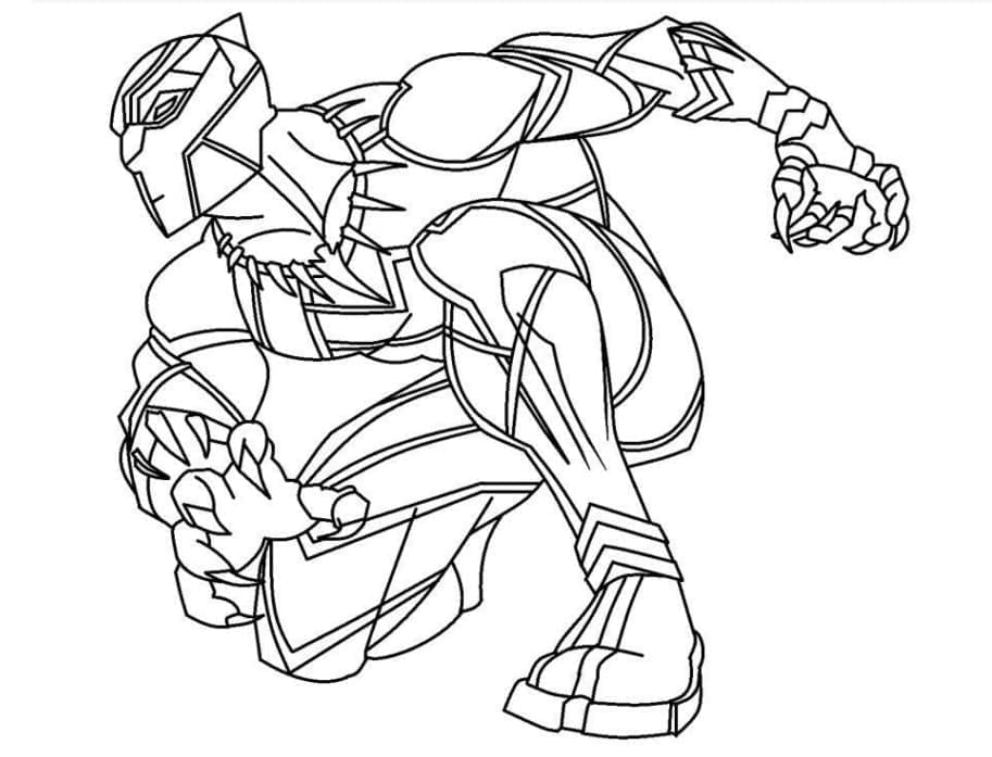 Leichter Black Panther ausmalbilder