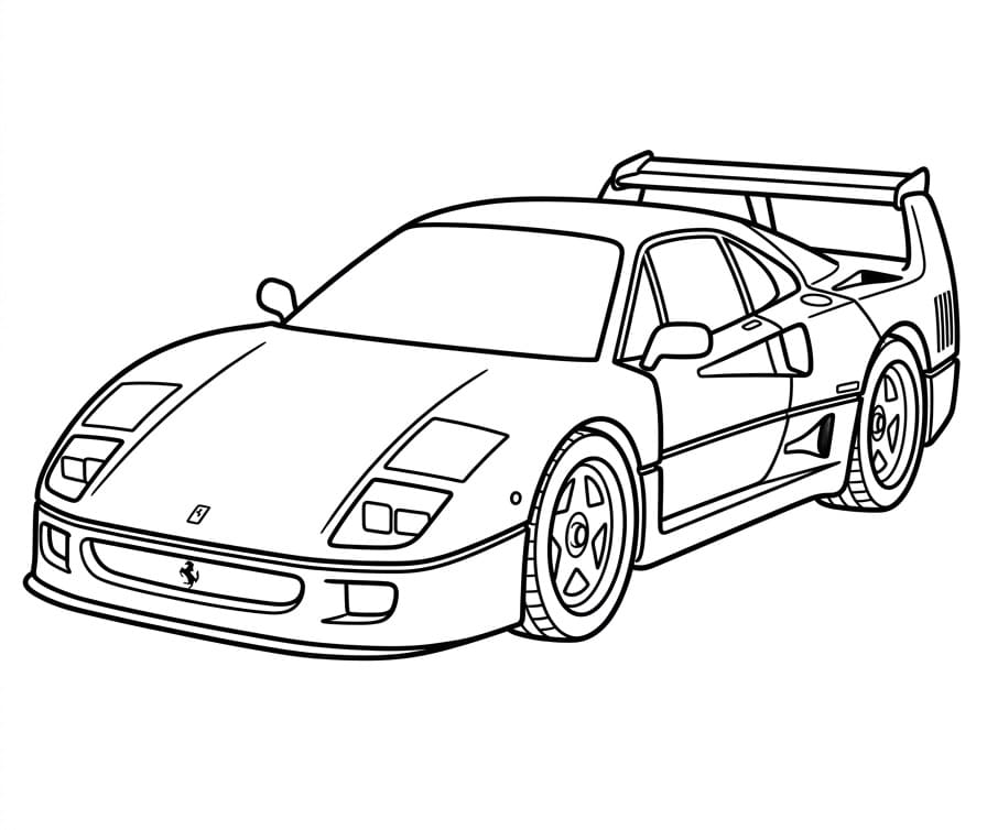 Leichter Ferrari ausmalbilder